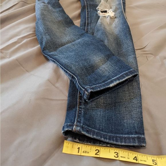 7 For All Mankind 24 The Ankle Skinny Distressed 7FAM Women's Designer Jeans - Picture 14 of 16